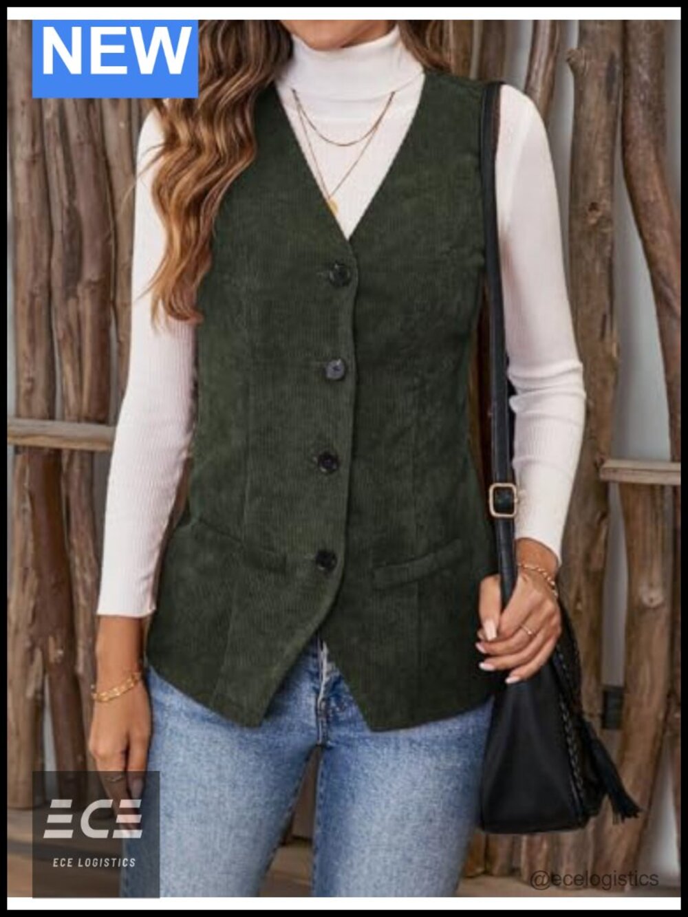 Womens Corduroy Vest Sleeveless Blazer Jacket Business Casual - Picture 2 of 5
